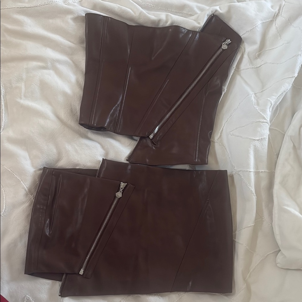OW Collection Set! Brown skirt and top Size Small NWT S